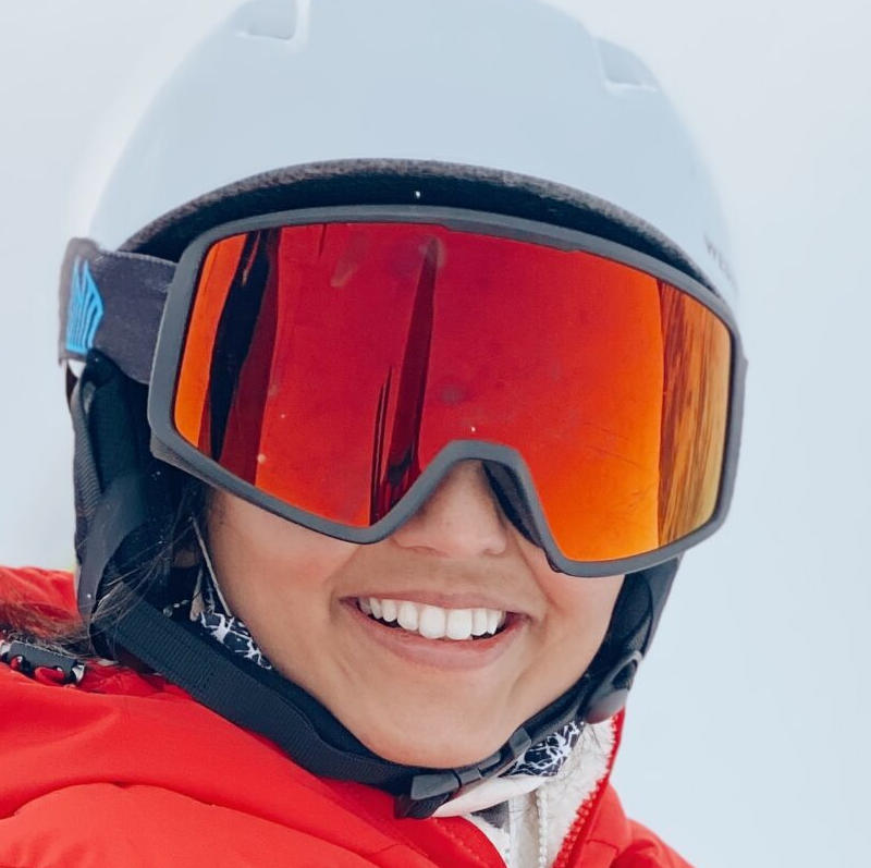 Skifahren und Snowboarden