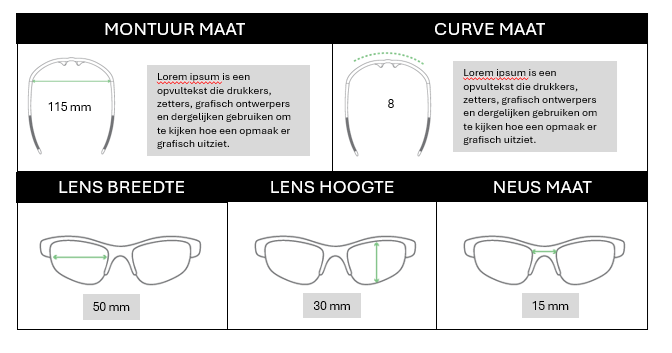 Afmetingen van monturen - Specialspex